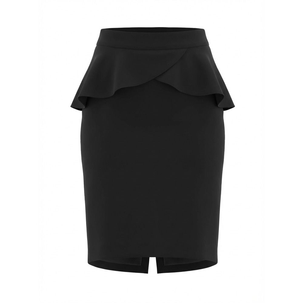 Express Black Peplum Pencil Skirt